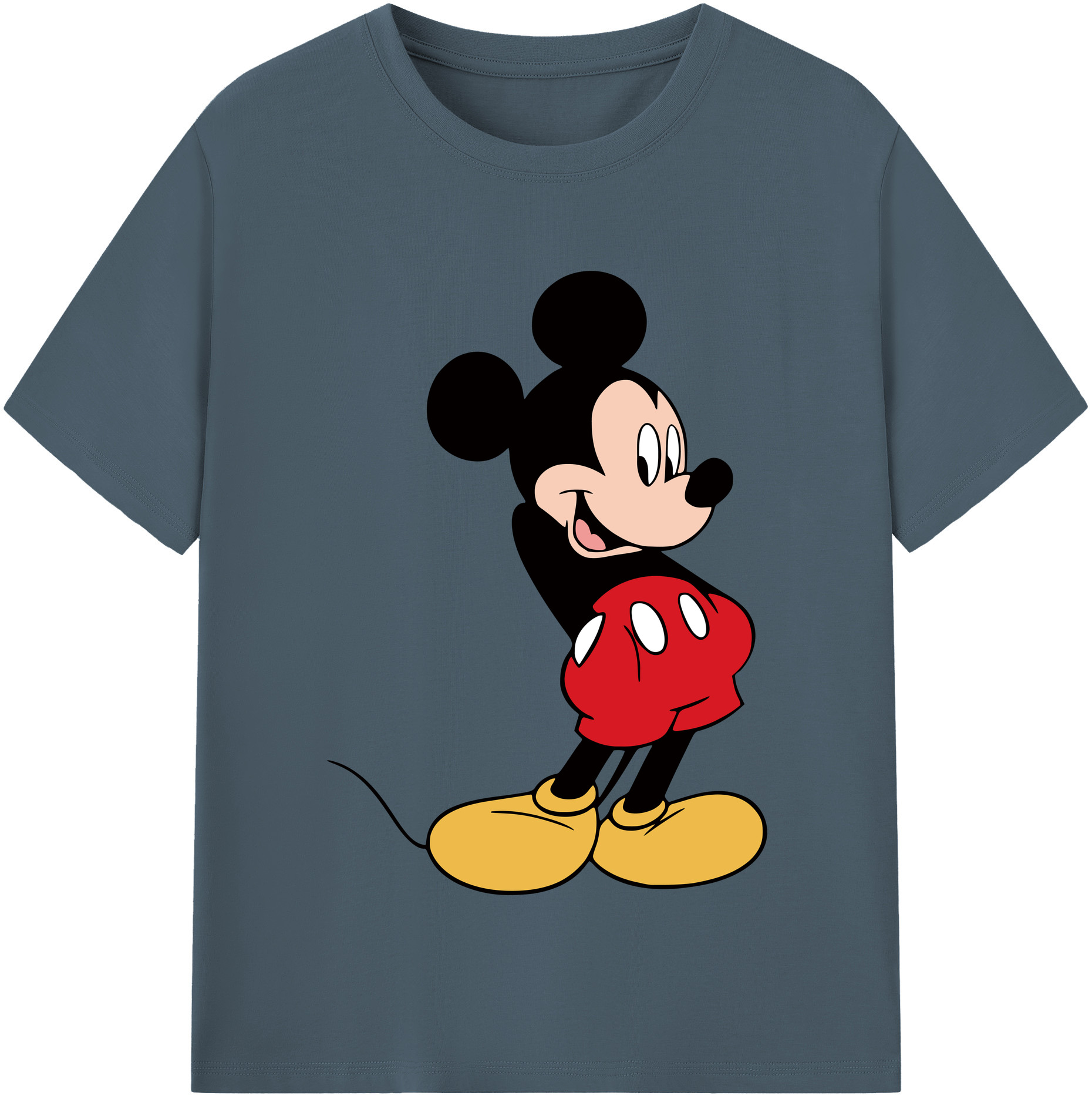 （画像用） ミッキーマウス Mickey Mouse 綿100％半袖Tシャツ（フロントプリント）